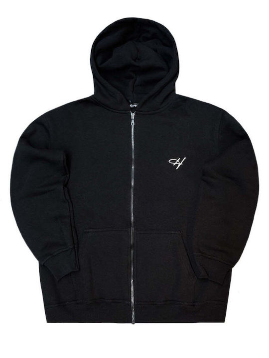 Henry Clothing Φούτερ με Κουκούλα Μαύρο 3760