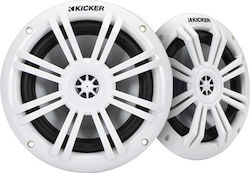 Kicker Set Marine-Lautsprecher mit 50W RMS Weiß 49KM604W