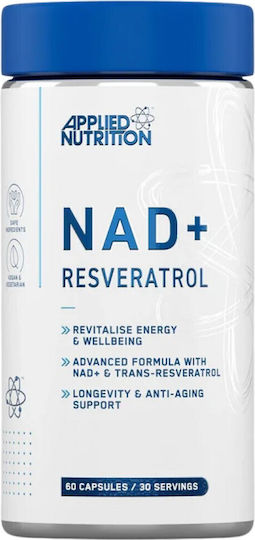 Applied Nutrition NAD + Resveratrol Ειδικό Συμπλήρωμα Διατροφής 60 κάψουλες