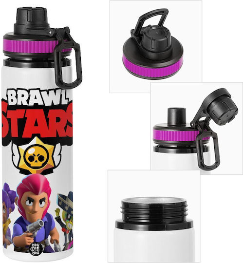 Brawl Stars Blue Metal Water Bottle Aluminium Safety Cap 850ml
