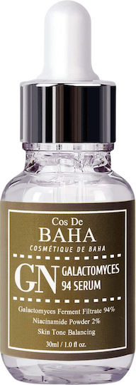 Cos De Baha GN Galactomyces 94 Serum Calmant și Hidratant pentru Față cu Niacinamidă și Acid Hialuronic pentru Strălucire 30ml