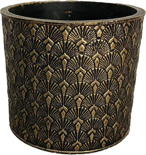 Marhome Übertopf Beton Gold 17x17x14εκ.