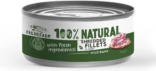 Fresh Farm Wet Food for Adult Cats with Meat, Fish and Salmon Grain-Free 70gr
