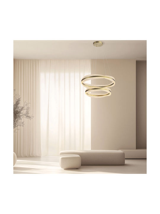 Zambelis Lights Висящо Осветително Тяло Златист с кристали