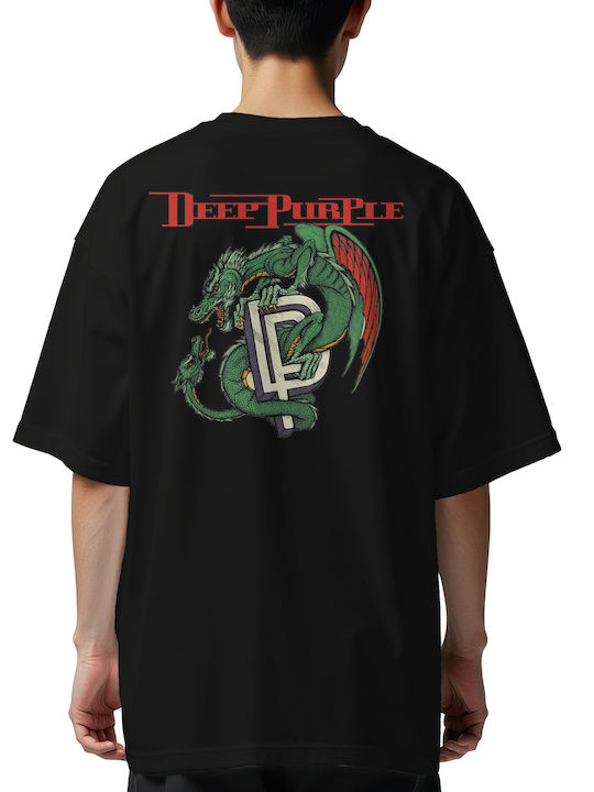 Oversized T-shirt Deep Purple Rock Avenue Black