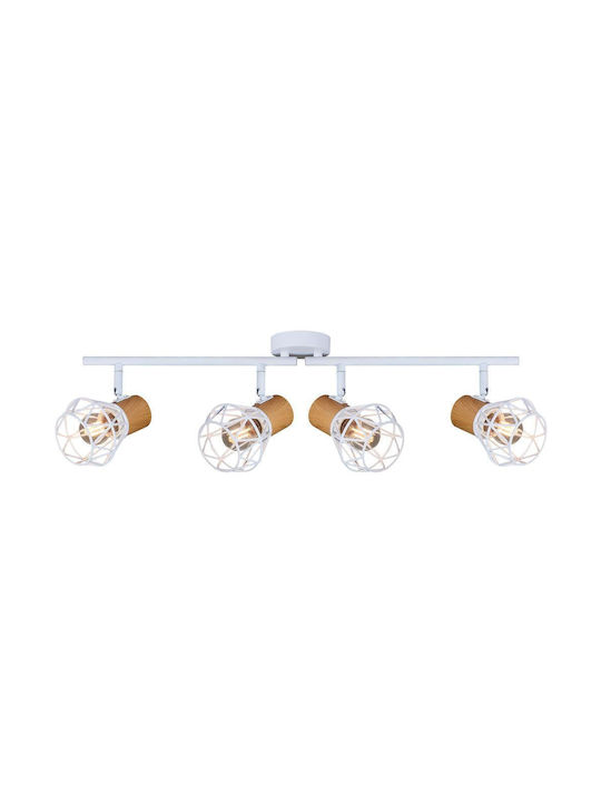 Vivalux Spot with 4 Lights and with Socket E27 in White Color