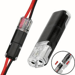 Quick Connector Double Cable 2 Pin Clip – 250V 6A 2 Pieces