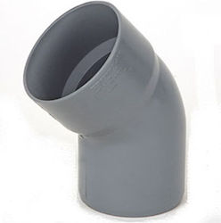 Cot Φ 50mm 45° Gri Fitingsuri Cot De Ţeavă Pvc De Canalizare U 45° 50mm