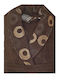 Circles Bademantel mit Kragen Coffee 500gr/m²