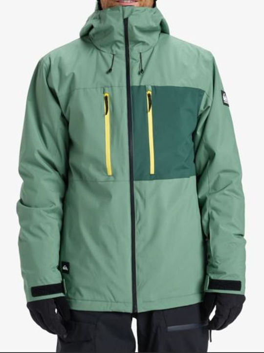 Quiksilver Sycamore Solid EQYTJ03502-GND0 Ανδρικό Μπουφάν για Σκι & Snowboard Πράσινο