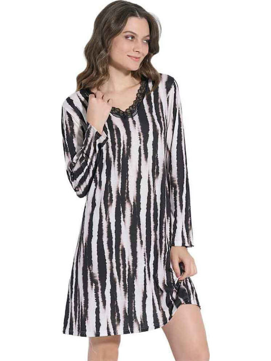 Jeannette Lingerie Winter Women's Nightdress Animal Print