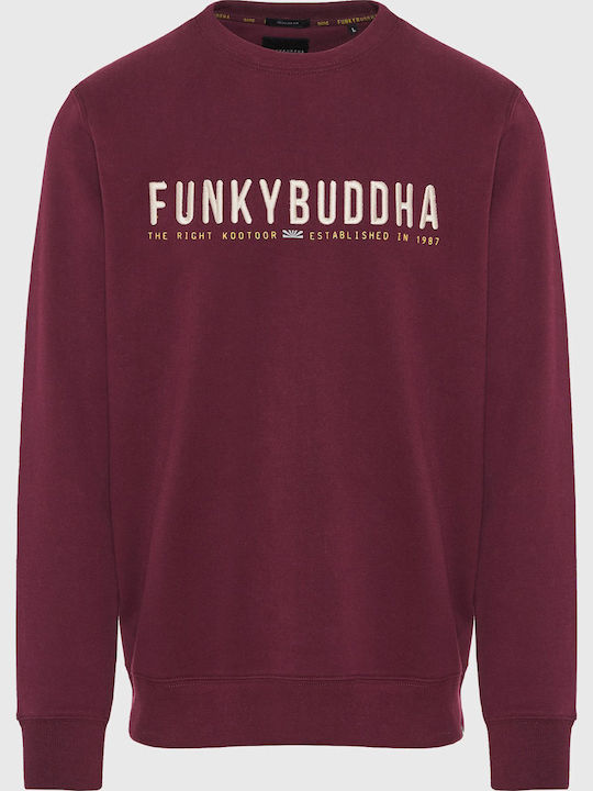 Funky Buddha Sweatshirt Burgundisch