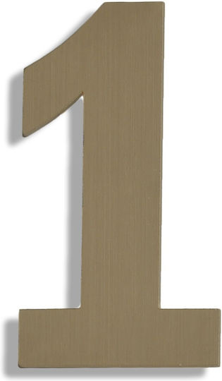 Αριθμός Κατοικιών Αυτοκόλλητος ''νο1'' 73 X 50 Mm Μπρονζέ Ματ Πλαστικό Darvin