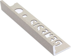 Profil für Aluminiumfliesen Genesis Esa Höhe 10mm Länge der Stange 2,5m 414 Bath Stone