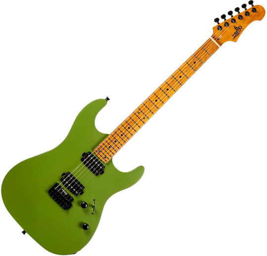 Jet Guitars Electric Guitar Stratocaster with HH Pickup Configuration Green