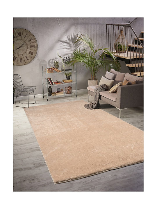 Vitrin Rutschfest Teppich Rechteckig Pelzige Beige