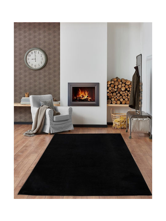 Vitrin Rutschfest Teppich Rechteckig Pelzige Black