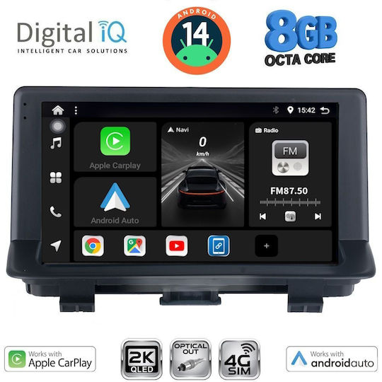 Digital IQ Ηχοσύστημα Αυτοκινήτου για Audi Q3 2012-2018 (Bluetooth/USB/AUX/WiFi/GPS/Apple-Carplay/Android-Auto) με Οθόνη Αφής 9"