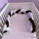 Crib Bumpers Braided Inside Brown, White
