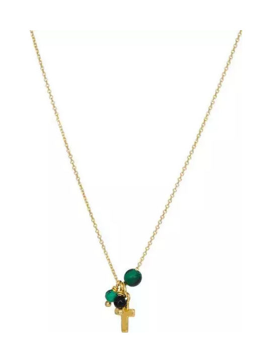 Women's Cross from Gold Plated Silver with Chain Women's Cross from Gold Plated Silver with Chain