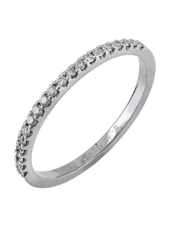 Women's Half Eternity Band White Gold 18K