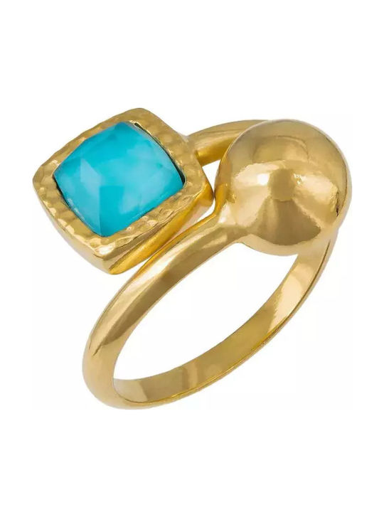 Women's Gold Plated Silver Ring