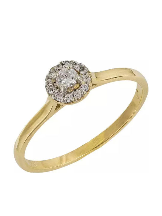 Femeie Inel cu Zirconiu din Aur 14K