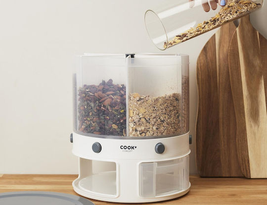 Cook Concept Βάζο Ζυμαρικών / Δημητριακών με Καπάκι Γυάλινο Διάφανο 9000ml