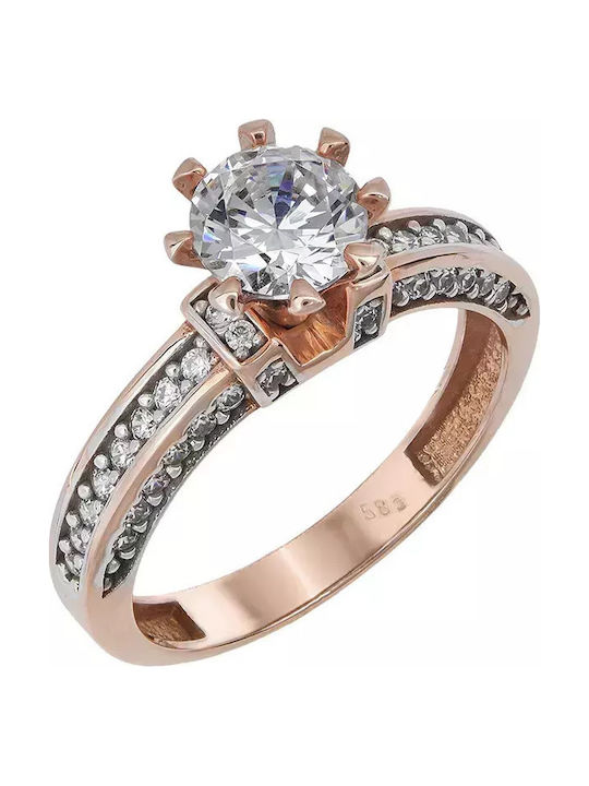 Single Stone from Rose Gold 14K