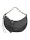 Moon Leather Crossover Leather Women's Bag Shoulder Black