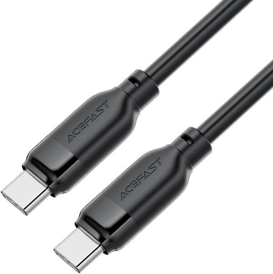 Acefast Редовна USB 2.0 Кабел USB-C мъжки - USB-C мъжки 60W Черен 1.2м