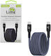 Lime Magnetic / Braided USB 2.0 Cable USB-C male - USB-C 120W Green 1.2m