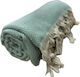 Bangs Mint Beach Towel with Fringes 180x85cm