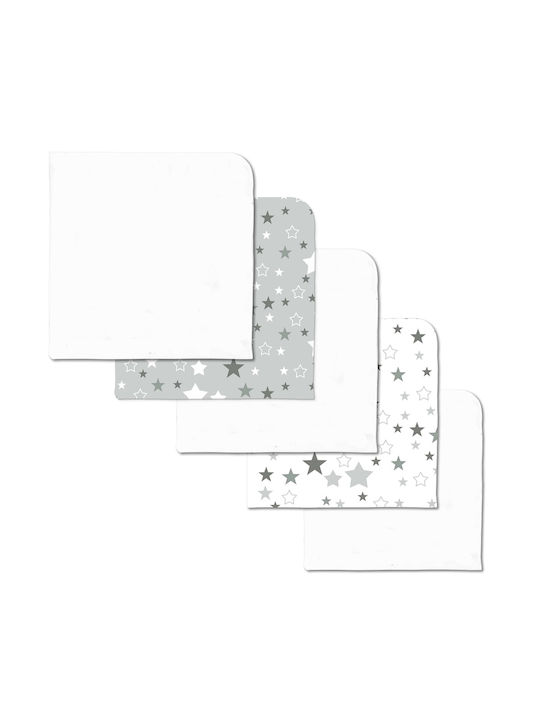 Kidizi Pătură Pepinieră Swaddling pături 100% bumbac Gri 78x78cm 5buc
