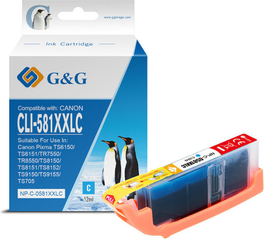 Premium Cartridge G&g Canon Cli-581xxl C Cyan 1995c001 Cli581xxlc
