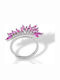 Mentzos Ring with Zircon made of Silver