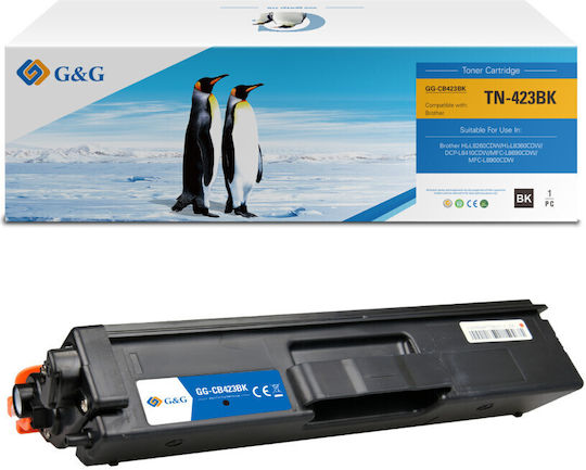 Toner Premium G&g 6.5k Brother Tn 423 Negru Tn-423bk Tn423bk