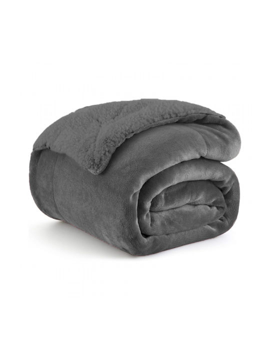 Sherpa Κουβέρτα Fleece Υπέρδιπλη 220x240εκ. Dar...
