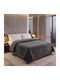 Sherpa Fleece Blanket Super Double 220x240cm Dark Gray