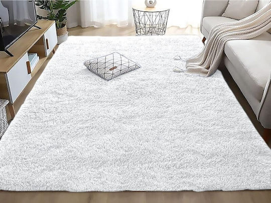 Fluffie Anti-slip Rug Rectangular White