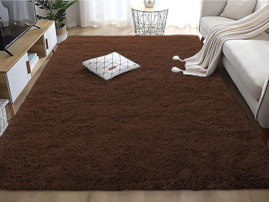 Fluffie Anti-slip Rug Rectangular Brown