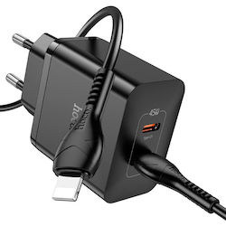 Hoco Încărcător cu 2 Porturi USB-C și Cablu USB...