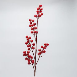 Branch Feathered Red Berries 70cm