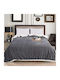 SpitiBazaar Blanket Furry Queen 220x240cm Dark Grey