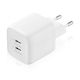 Sandstrom Sandstrom Handyladegerät Ohne Kabel mit 2 USB-C Ausgangsanschlüsse 45W Weiß