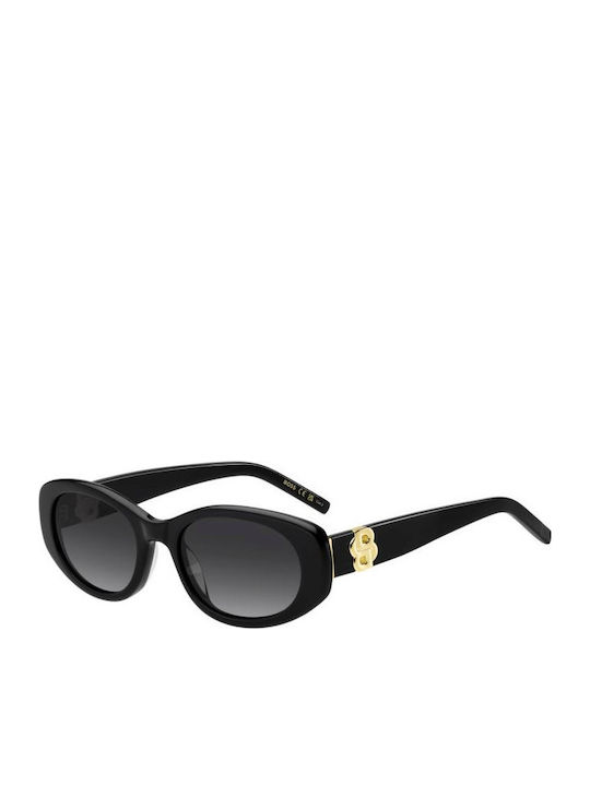Boss Women's Sunglasses with Black Plastic Frame and Black Gradient Lens