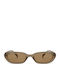 Firenze Women's Sunglasses with Beige Horn-Rimmed Frame and Brown Lenses SP-3018-1