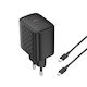 Lito GaN Charger with USB-C Port and USB-C Cable 45W Power Delivery Black (LC20T)