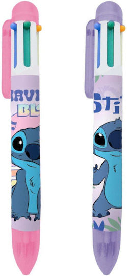 Disney Pens 6 Ink Colors Stitch 2 Designs 0.7mm Ballpoint 000564900 1 Piece