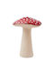 Enchanted Forest Tischdekoration Männchen Keramik 10cm Rote Durchmesser 7,5cm Höhe 10cm